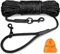 🐾 joytale long dog training leash, 33 ft tie out rope check cord leash with padded handle, reflective recall lead for puppy and small dogs, black logo