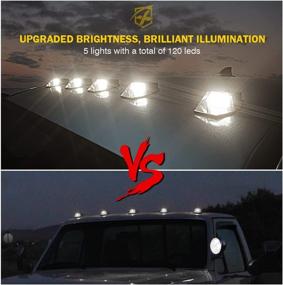 img 2 attached to 🔆 Enhance Your Vehicle's Visibility with Xprite White LED Cab Rooftop Clearance Lights - Perfect for Ford F150, F250, Dodge Ram, Nissan, GMC Vans, SUVs, and more!