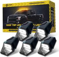 🔆 enhance your vehicle's visibility with xprite white led cab rooftop clearance lights - perfect for ford f150, f250, dodge ram, nissan, gmc vans, suvs, and more! логотип