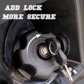 img 3 attached to 🔒 Sukemichi Locking Gas Cap for Boat: Anti-Theft Fuel Door Cover for Polaris RZ Ranger 900 1000 XP PRO XP Sportsman - Compatible with #5433687/5435534/5450389/5439075