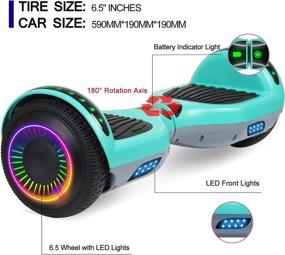 img 3 attached to 6.5" Self-Balancing Hoverboard Scooter With Bluetooth Speaker, LED Lights For Kids By Felimoda