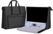 damero 21.5" imac desktop computer carrying tote bag with travel storage for accessories, black logo