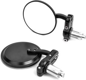 img 1 attached to 🔍 High-Quality 22mm Motorcycle Rearview Mirrors for 250, 390, 690 - Sleek Black Design