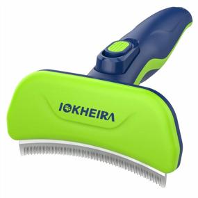 img 4 attached to Self-Cleaning Dog Grooming Kit With Stainless Steel Deshedding Brush - IOKHEIRA Dog Brush For Shedding Large Dogs, Cats - Pet Grooming Brush For Better Coat Health