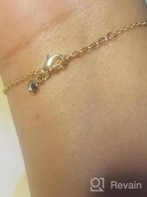 img 6 attached to Изящный браслет-цепочка с наполнителем из 14-каратного золота - идеальный ювелирный подарок для женщин