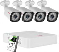 tonton 1080p full hd security camera system 8ch 5mp hybrid dvr recorder 1tb hdd 4pcs 2mp outdoor bullet cameras metal housing free app email motion alerts easy remote viewing logo