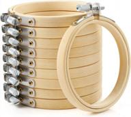 pllieay 10 шт. 4-дюймовые круглые обручи для вышивки бамбуковые круговые кольца для вышивки крестом кольца для художественного шитья логотип
