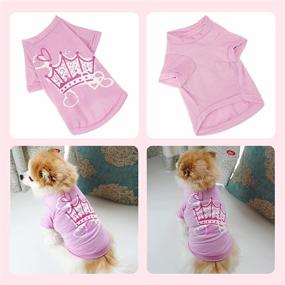 img 1 attached to 🐶 SMXXO 4 Pack Dog Shirt: Cute, Printed Outfits for Chihuahua and Yorkies. Breathable, Summer Clothes for Small Pets.