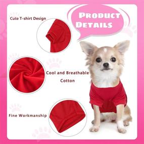 img 2 attached to 🐶 SMXXO 4 Pack Dog Shirt: Cute, Printed Outfits for Chihuahua and Yorkies. Breathable, Summer Clothes for Small Pets.