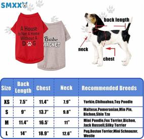 img 3 attached to 🐶 SMXXO 4 Pack Dog Shirt: Cute, Printed Outfits for Chihuahua and Yorkies. Breathable, Summer Clothes for Small Pets.
