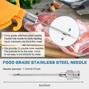 img 3 attached to Effortlessly Inject Flavors Into Meat With 70W Electric Meat Injector Gun Pump And 10 Stainless Steel Needles - Perfect For Roast Turkey, Pork, And Beef!