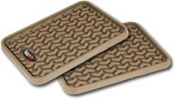 🚙 universal jeep rear floor liner - rugged ridge 83950.01 - tan logo