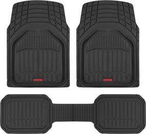 img 4 attached to 🌧️ Motor Trend 943-BK FlexTough Defender Car Floor Mats: Ultimate All-Weather Protection and Heavy-Duty Contour Liners for Car SUV Truck & Van