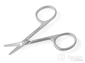 img 2 attached to 🏻 Italian-Made, Curved Blade Stainless Steel Scissors for Babies