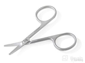 img 1 attached to 🏻 Italian-Made, Curved Blade Stainless Steel Scissors for Babies