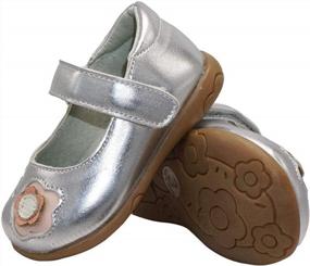 img 1 attached to Adorable Mary Jane Slip-On Shoes For Toddler Girls - Perfect For Baby'S First Steps!