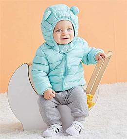 img 2 attached to 🧥 Winter Coats with Hoods for Baby Boys and Girls - Lightweight Puffer Down Jacket Outwear