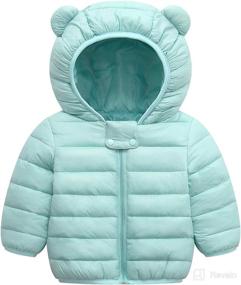 img 4 attached to 🧥 Winter Coats with Hoods for Baby Boys and Girls - Lightweight Puffer Down Jacket Outwear