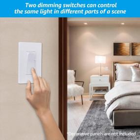 img 2 attached to 4 Pack TORCHSTAR Dimmer Light Switch - Compatible With LED, CFL, Incandescent & Halogen Bulbs - Single Pole Or 3 Way Wall Switch W/ Slider