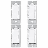 4 pack torchstar dimmer light switch - compatible with led, cfl, incandescent & halogen bulbs - single pole or 3 way wall switch w/ slider logo