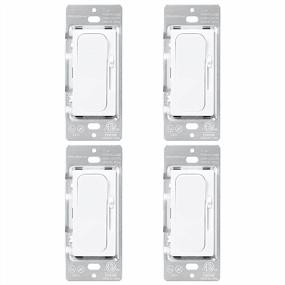 img 4 attached to 4 Pack TORCHSTAR Dimmer Light Switch - Compatible With LED, CFL, Incandescent & Halogen Bulbs - Single Pole Or 3 Way Wall Switch W/ Slider