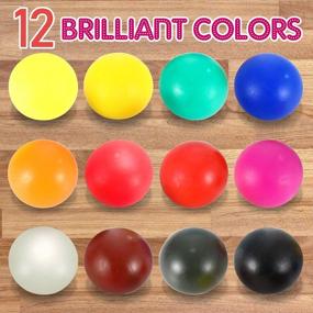 img 3 attached to Sensory Stress Ball Set 12 Pack, Sensory Toy For Kids, Nee Doh Stress Balls, Squishy, Squeezy, Stretchy Balls, Anxiety Relief Toys For Autism & ADD/ADHD, Ideal Christmas Stocking Stuffers 2022