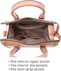 img 1 attached to Dasein Leather Satchel Handbag Shoulder Women's Handbags & Wallets ~ Satchels