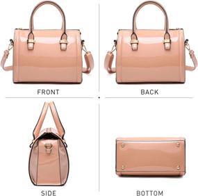 img 3 attached to Dasein Leather Satchel Handbag Shoulder Women's Handbags & Wallets ~ Satchels