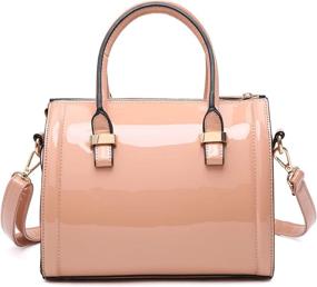 img 4 attached to Dasein Leather Satchel Handbag Shoulder Women's Handbags & Wallets ~ Satchels