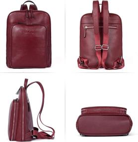 img 3 attached to 🎒 BOSTANTEN Genuine Leather College Women's Handbags & Wallets - Stylish Fashion Backpacks