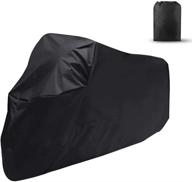 ilm 3xl motorcycle cover with windproof buckles - protection for harley davidson, honda, suzuki, kawasaki, yamaha, ducati, ktm, bmw - mc01 (black) логотип