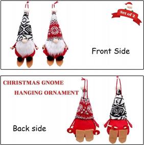 img 2 attached to Add Festive Charm To Your Holidays With GMOEGEFT'S 2 Pcs Christmas Skiing Gnome Ornaments – Swedish Santa Gnome Plush Tomte Elf Nisse Decorative Christmas Hanging Decorations