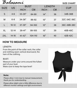 img 2 attached to Balasami Women'S Cut-Out High Neck Crop Top Bikini Swimsuit With Tie-Knot Front - Top Only