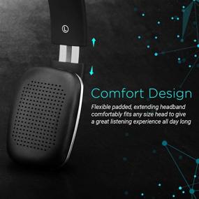 img 3 attached to 🎧 High-performance August EP636 Bluetooth Headphones with NFC - Black: Wireless On-ear Headphones with Headset Microphone