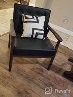 img 1 attached to Mid-Century Modern Accent Chair With Wooden Arms, Tufted Upholstered Back, And Deep Seat (24.4" X 18.3") By JIASTING review by Michael Adams