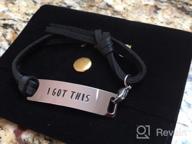 img 1 attached to Yiyang Motivational Inspirational Leather Bracelet - Adjustable Bangle Jewelry in Stainless Steel review by Chris Benton