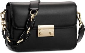 img 4 attached to Women Leather Crossbody Clutch Handbag Women's Handbags & Wallets : Crossbody Bags
