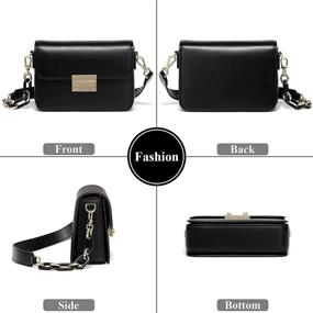 img 1 attached to Women Leather Crossbody Clutch Handbag Women's Handbags & Wallets : Crossbody Bags