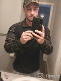 img 7 attached to AKARMY Мужская тактическая военная камуфляжная рубашка с карманами на молнии - футболка с длинным рукавом