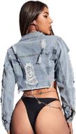 shein womens vintage frayed ripped women's clothing via coats, jackets & vests logo