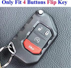 img 2 attached to 🔑 Alegender Brown Leather Flip Key Cover: Protection for Jeep Wrangler JL Gladiator JT 68292944AA