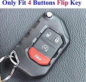 img 3 attached to 🔑 Alegender Brown Leather Flip Key Cover: Protection for Jeep Wrangler JL Gladiator JT 68292944AA