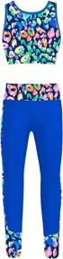 img 2 attached to Inhzoy Legging Athletic Workout Gymnastics Girls' Clothing : Active