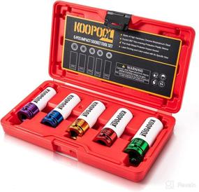 img 4 attached to Impact Lug Nut Socket Set - Protect Your Rims and Lugs with 5-Piece 1/2-Inch Drive Wheel Socket Including Protective Sleeve and Insert - Metric Non-Marring
