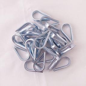 img 4 attached to 25PCS 5/16 Inch Carbon Steel Wire Rope Thimble For Cable And Rope