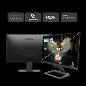 img 2 attached to 💡 BenQ EW2480 24 Inch Eye Care Monitor with Built-In Speakers, 1920x1080P, and 75Hz Refresh Rate
