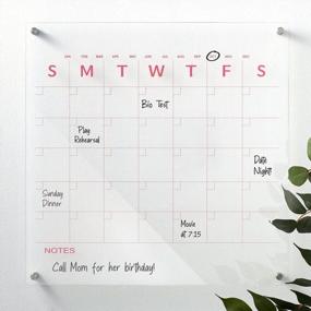 img 3 attached to Stay Organized With MDesign'S Acrylic Hanging Wall Calendar And Planner - Reusable And Stylish For Home, Office, And Study