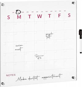 img 4 attached to Stay Organized With MDesign'S Acrylic Hanging Wall Calendar And Planner - Reusable And Stylish For Home, Office, And Study