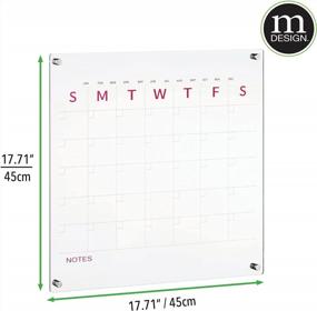 img 2 attached to Stay Organized With MDesign'S Acrylic Hanging Wall Calendar And Planner - Reusable And Stylish For Home, Office, And Study
