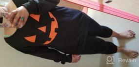 img 8 attached to Lymanchi Women Slouchy Shirts Halloween Pumpkin Long Sleeve Sweatshirts Pullover